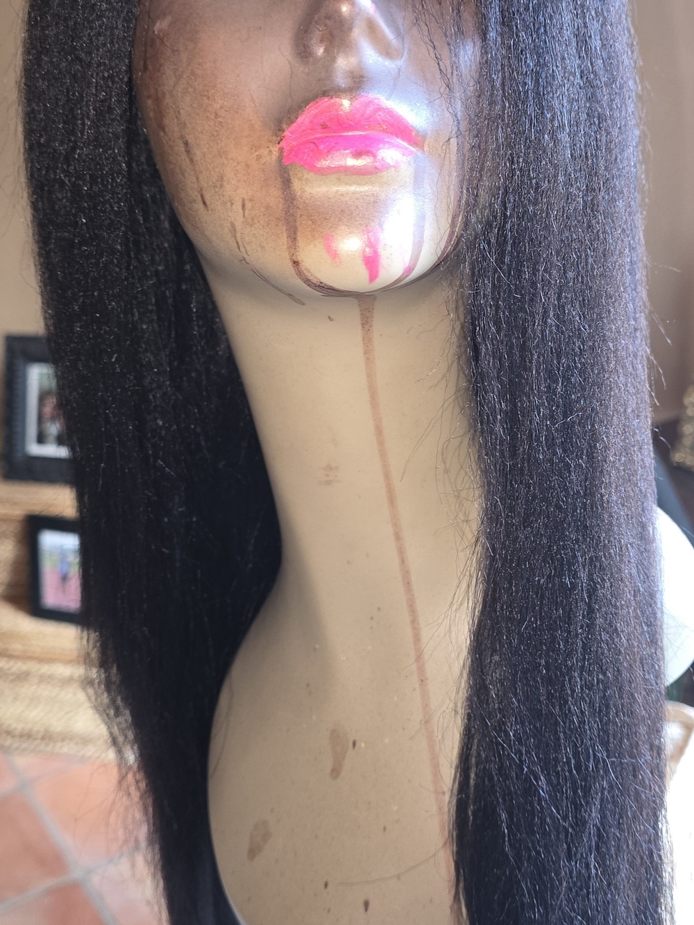 Natural Black Straight Women’s Lace Front Wig - Sleek Shine